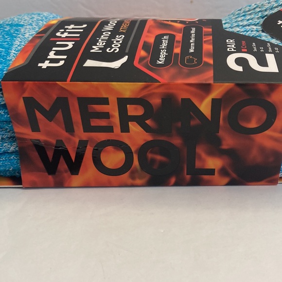 Merino Wool Blend Socks Xtreme Thermal Warm Cold Weather Boot Socks Light Blue - Picture 7 of 15